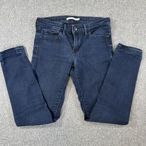 Levis 711 Skinny Womens Jeans Size 27 Dark Wash Stretch Denim Mid Rise